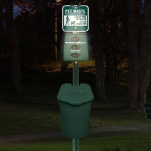 Plastic Pet Waste Station with Light