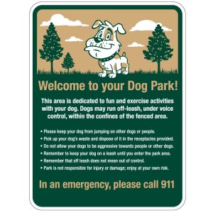 Your Dog Park Rules Sign