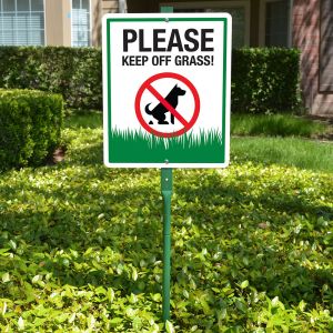 Yard Sign 3' Kit - Please Keep Off Grass