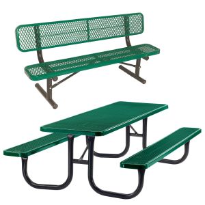 Thermoplastic Picnic Table and Bench Bundle