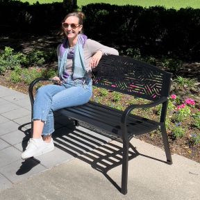 Modern Branch Steel Bench