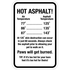 Pet Waste Sign - "Protect Dog's Paws" Sign