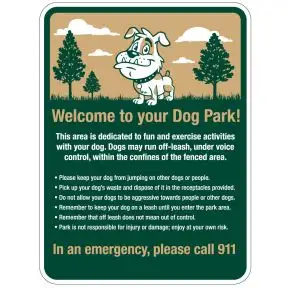 Your Dog Park Rules Sign