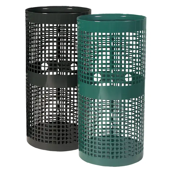 Lifetime Guarantee on 10-Gallon Steel Trash Cans &ndash; available in green and black.