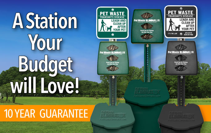 All Plastic Pet Waste Stations include our no-hassle 10-Year Guarantee! 