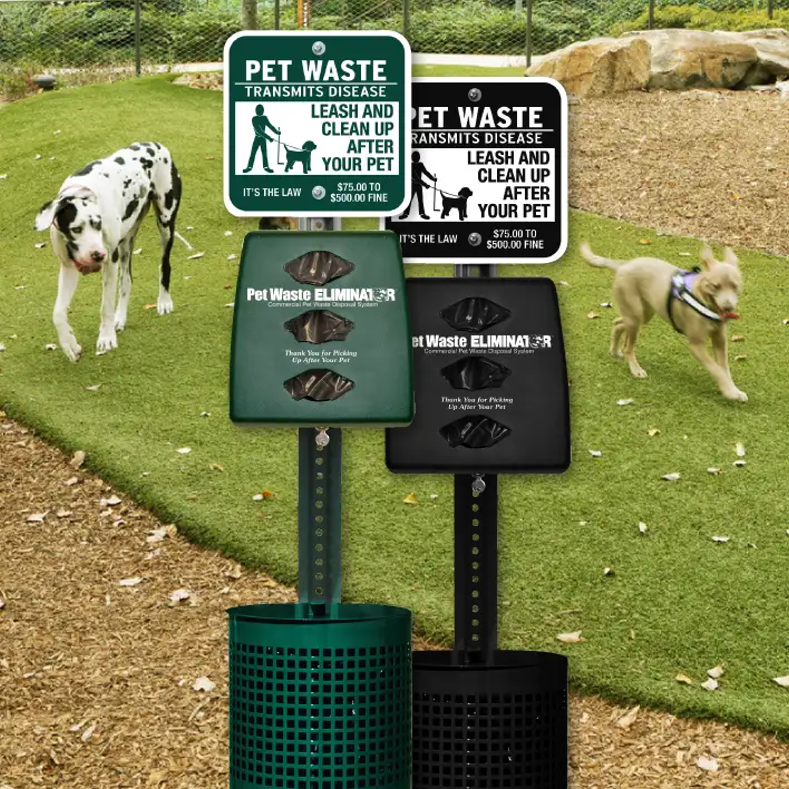 Combo Pet Waste Stations available in green and black &ndash; ships today!