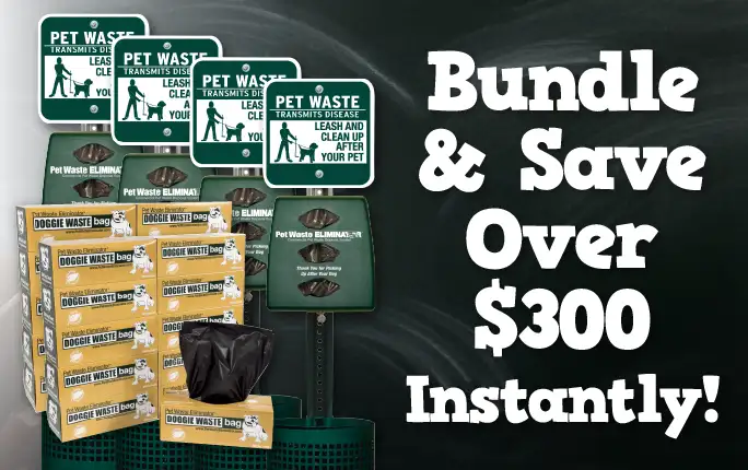 Save over $300 instantly on our Combo Station Bundle Sale &ndash; 4 Combination Pet Waste Stations and 6,000 pet waste bags!