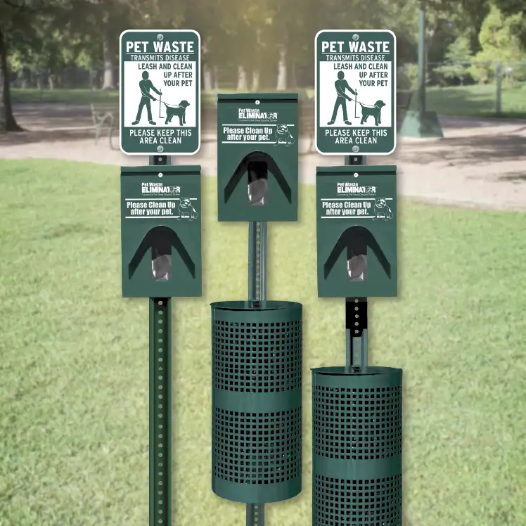 Lifetime guarantee on metal pet waste stations including our Superior Metal, Low Profile Metal and Basic Metal Pet Waste Stations!